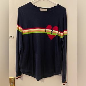 Navy cotton cashmere sweater by Cove